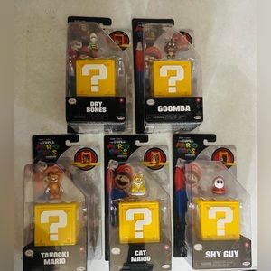 NEW Super Mario Bros Movie 1” Mini Figure Wave 2 Set (5 Pack)